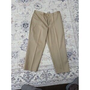 #477 VTG LL Bean Men's Brown Double L Chinos 38x29 Classic Fit Khakis Cotton